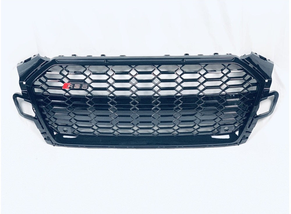 RS-style front grille (2020-2025, black) for Audi A5 2016-2025 - image 1