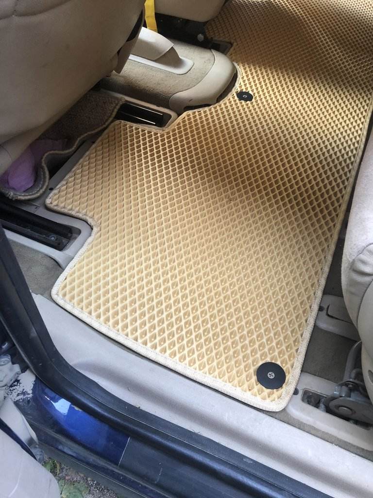 EVA mats (3 rows, beige) for Volkswagen Sharan 1995-2010 - Reelken Auto