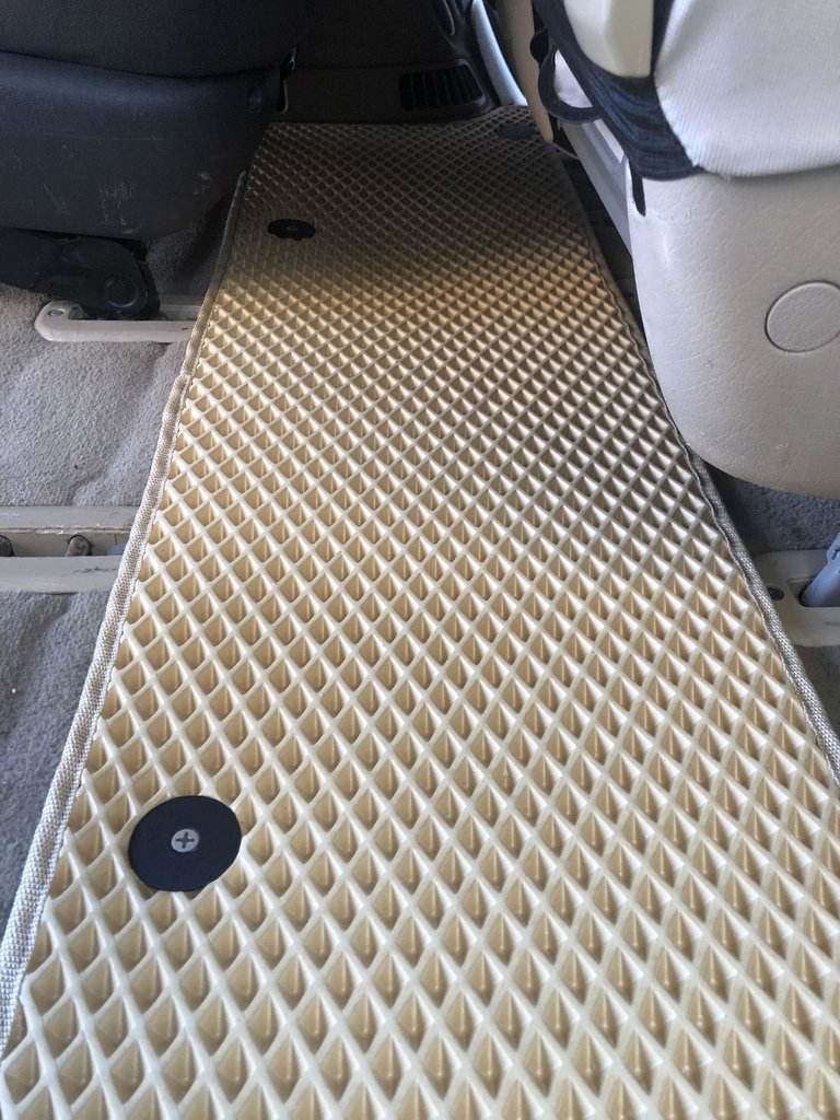 EVA mats (3 rows, beige) for Volkswagen Sharan 1995-2010 - Reelken Auto
