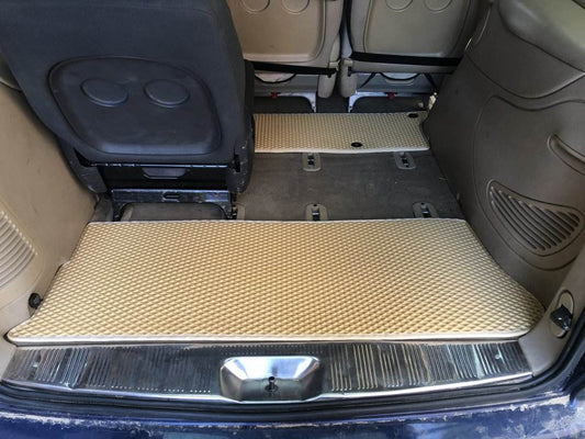 Trunk mat (EVA, beige) for Seat Alhambra 1996-2010 - Reelken Auto