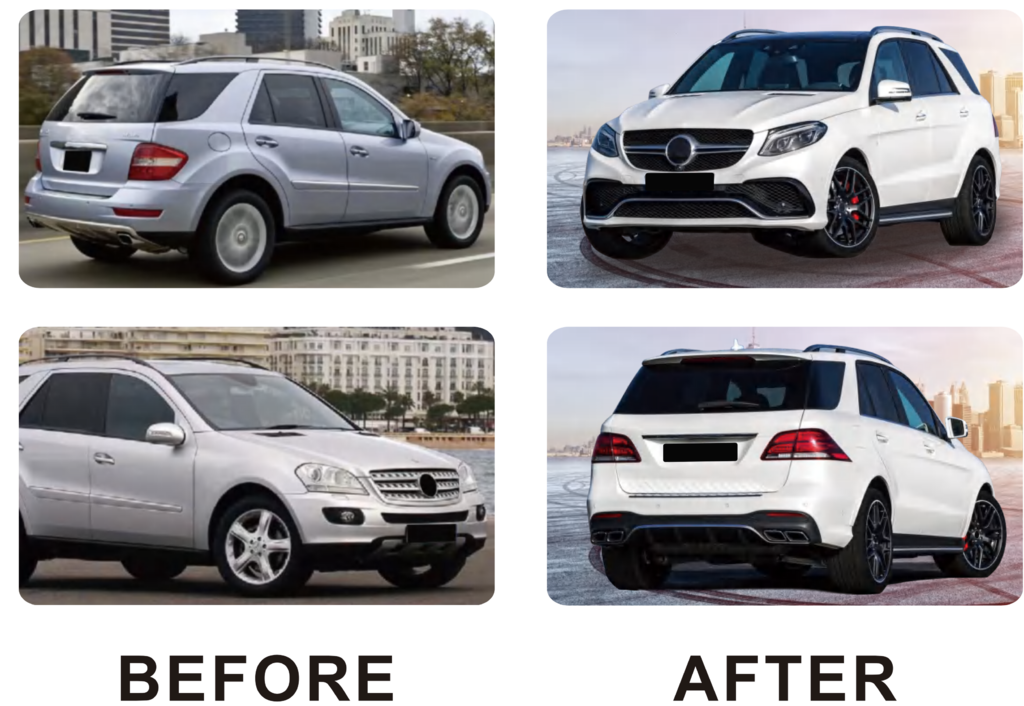 Facelift Kit to GLE63 AMG for Mercedes ML W164 2005-2011 - image 2