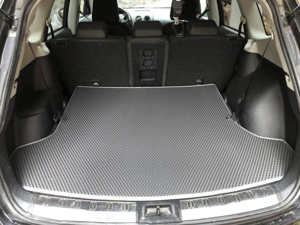 Trunk mat for +2 (long, EVA, black) for Nissan Qashqai 2007-2010 - Reelken Auto