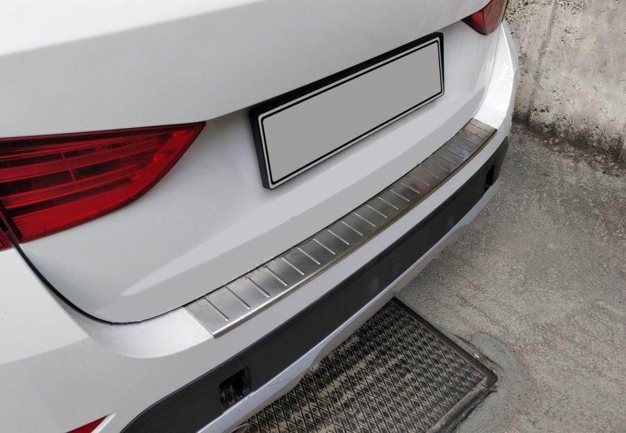 Rear bumper OmsaLine (stainless) for BMW X1 E-84 2009-2015 - Reelken Auto
