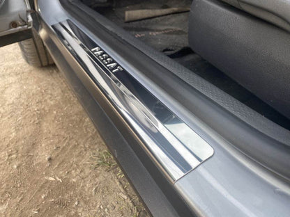 Door sills OmsaLine (4 pieces, stainless steel) for Volkswagen Passat B5 1997-2005 - Reelken Auto
