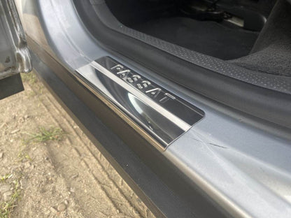 Door sills OmsaLine (4 pieces, stainless steel) for Volkswagen Passat B5 1997-2005 - Reelken Auto