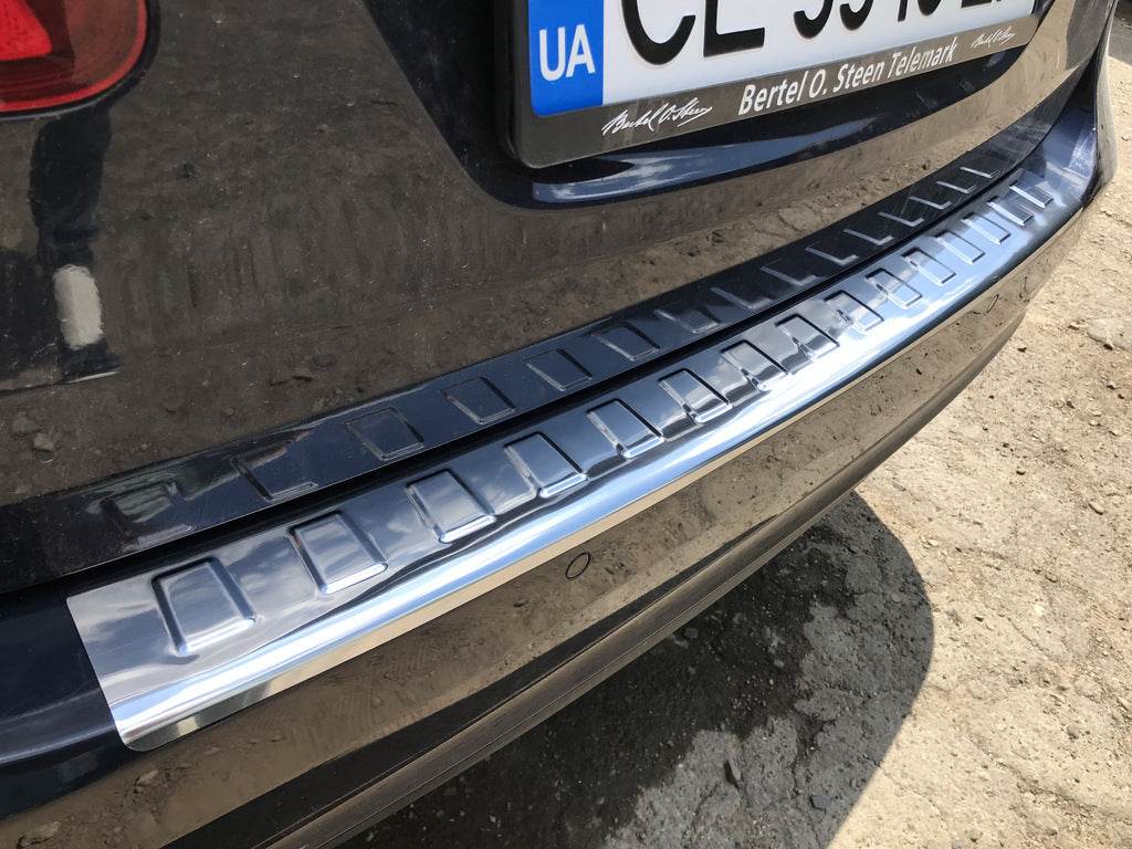 Pad on the rear bumper Carmos (stainless) for Mercedes B-class W246 2011-2018 - Reelken Auto