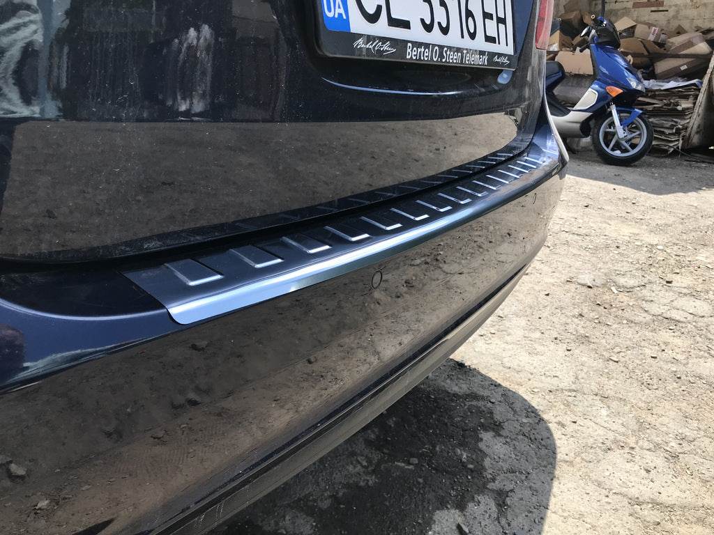 Pad on the rear bumper Carmos (stainless) for Mercedes B-class W246 2011-2018 - Reelken Auto