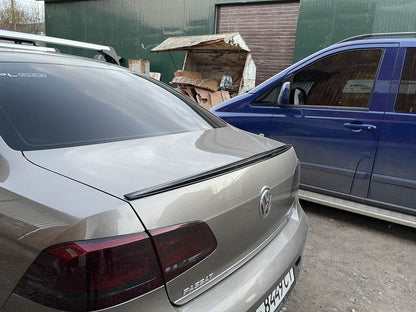 LIP spoiler (Sunplex, black, for EU) (115.8cm * 6.3cm) for Volkswagen Passat B7 2012-2015 - Reelken Auto