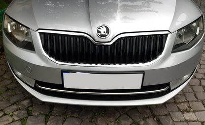 Stainless Steel Front Bumper Protector 13-17 for Skoda Octavia III A7 2013-2019 - image 5