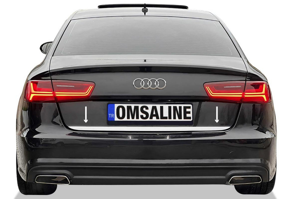 Trunk Trim OmsaLine Stainless Steel for Audi A6 C8 2018–2025 - image 1