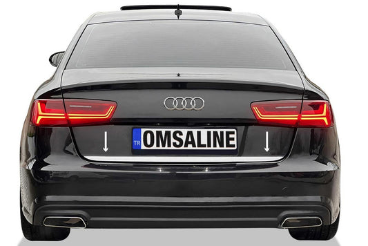 Trunk Trim OmsaLine Stainless Steel for Audi A6 C8 2018–2025 - image 1
