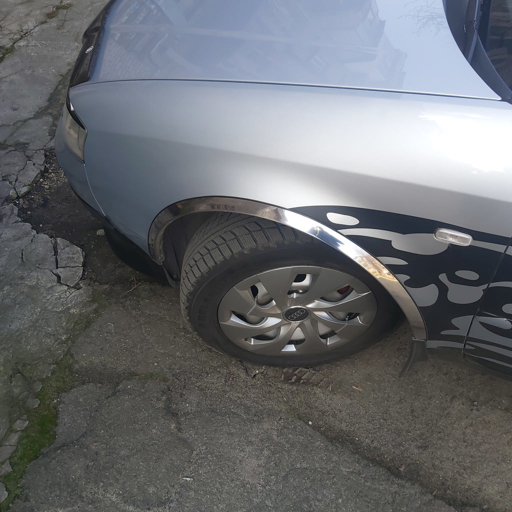 Fender flares (4 pcs, stainless steel) for Audi A6 C5 1997-2001 - image 1