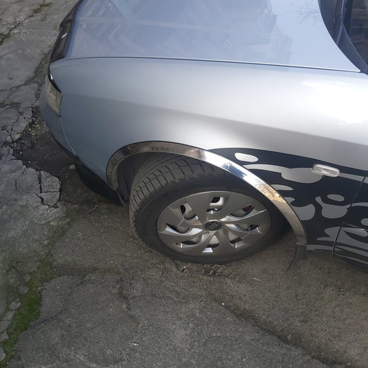 Fender flares (4 pcs, stainless steel) for Audi A6 C5 1997-2001 - image 1