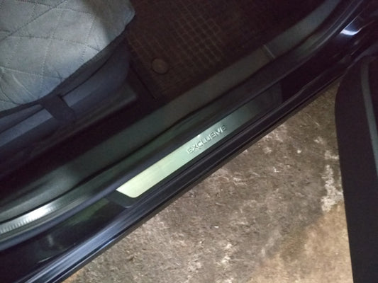Door sills Flexill (4 pcs, stainless steel) for Opel Vectra C 2002-2008 - image 1