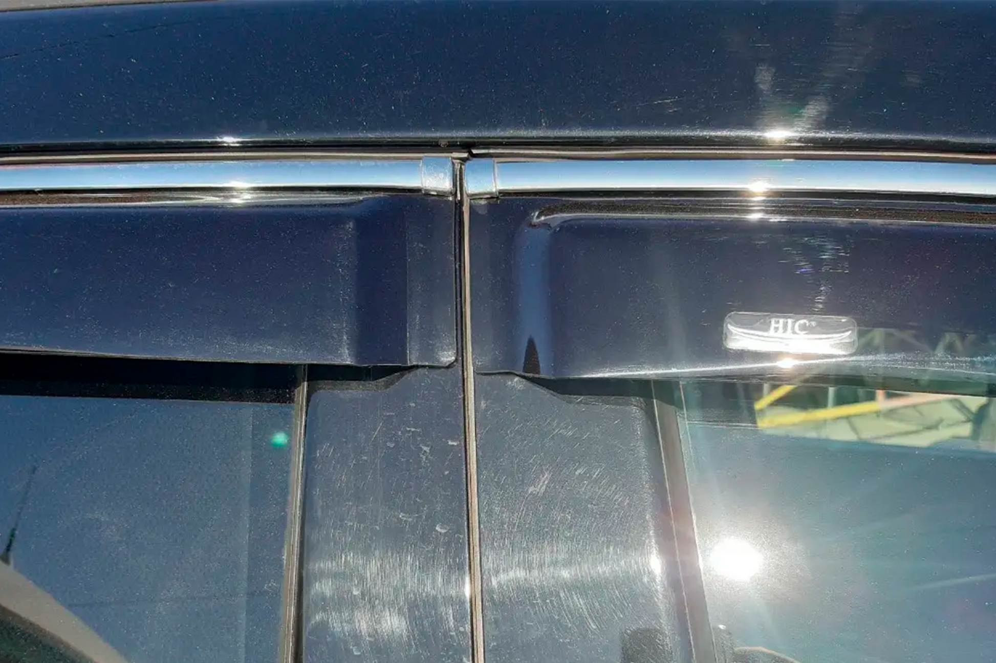 Window visors with chrome trim (4 pcs, HIC) for Infiniti FX 2008-2012 - image 3