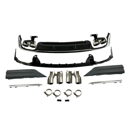 Rear diffuser with S-Style inserts (2022+) for Audi A8 2018- - image 2