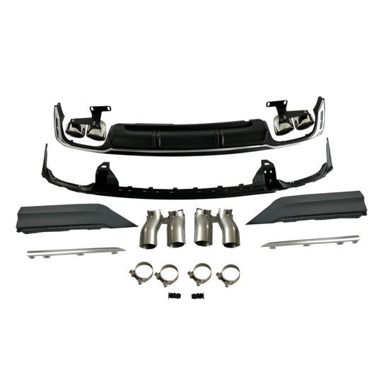 Rear diffuser with S-Style inserts (2022+) for Audi A8 2018- - image 2