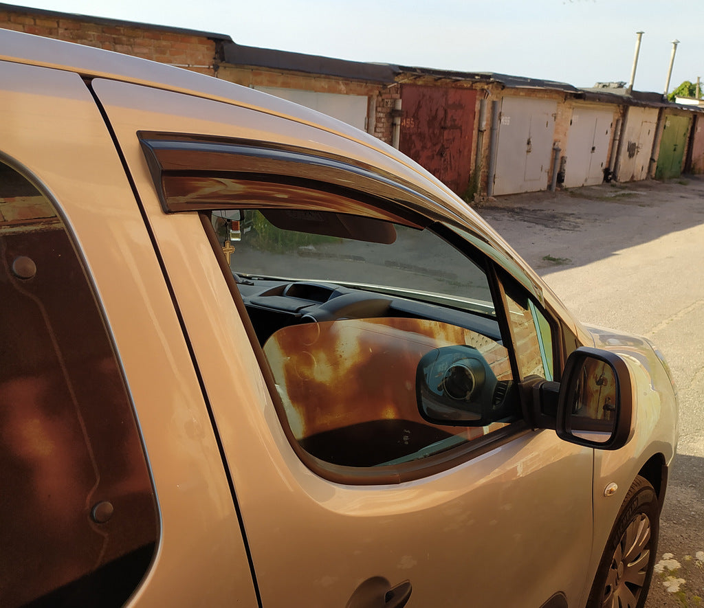 Window Deflectors (2 pcs, Sunplex Sport) for Peugeot Partner Tepee 2008-2018 - image 1
