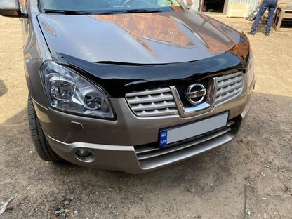 The hood deflector (EuroCap) for Nissan Qashqai 2007-2010 - Reelken Auto