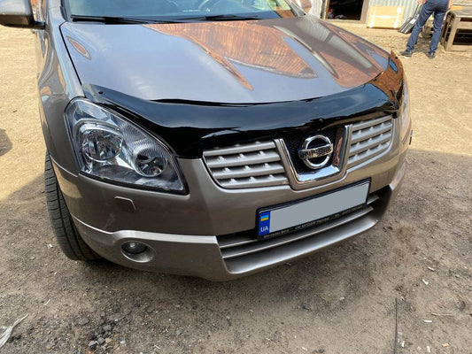 The hood deflector (EuroCap) for Nissan Qashqai 2007-2010 - Reelken Auto