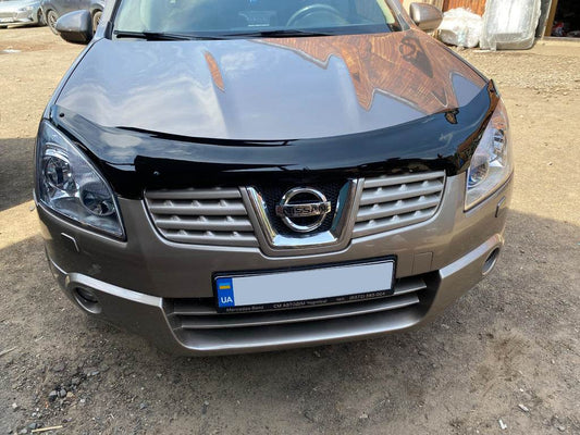 The hood deflector (EuroCap) for Nissan Qashqai 2007-2010 - Reelken Auto