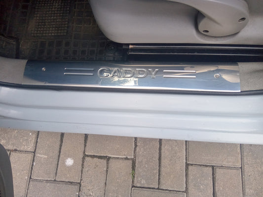 Stainless Steel Door Sill Protectors OmsaLine (4 pcs) for Volkswagen Caddy 2015-2020 - image 2