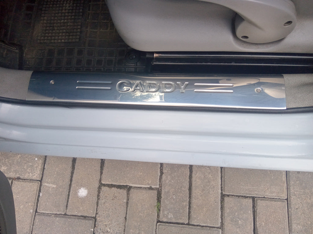 Stainless Steel Door Sill Protectors OmsaLine (4 pcs) for Volkswagen Caddy 2015-2020 - image 2