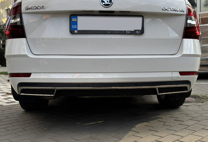 Rear Diffuser Trim (Stainless Steel) for Skoda Octavia III A7 2013-2019 - image 8