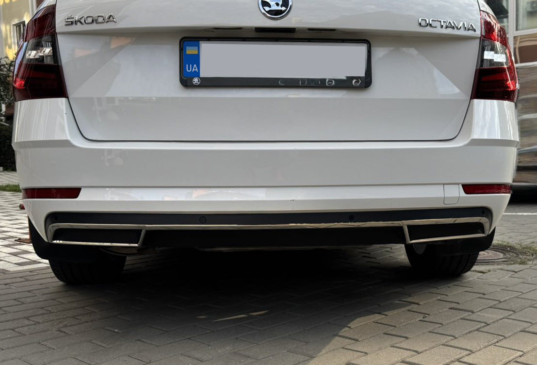 Rear Diffuser Trim (Stainless Steel) for Skoda Octavia III A7 2013-2019 - image 8