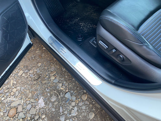 Carmos Door Sill Protectors (4 pcs, Stainless Steel) for Toyota Rav 4 2019- - image 2