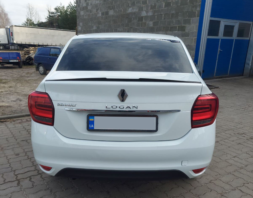 Lip Spoiler (Sunplex, black) (118.5cm x 5.5cm) for Renault Logan II 2013-2022 - image 1