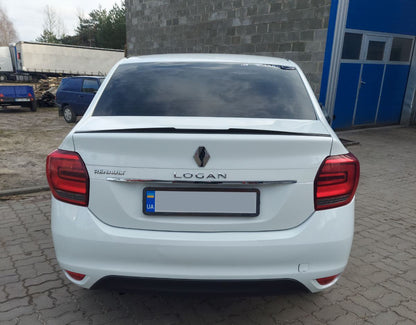 Lip Spoiler (Sunplex, black) (118.5cm x 5.5cm) for Renault Logan II 2013-2022 - image 1