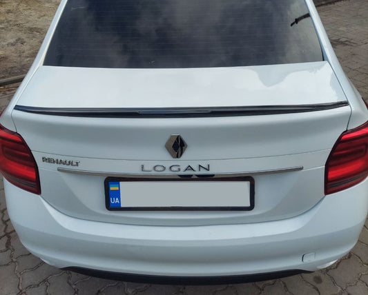 Lip Spoiler (Sunplex, black) (118.5cm x 5.5cm) for Dacia Logan II 2013-2022 - image 1