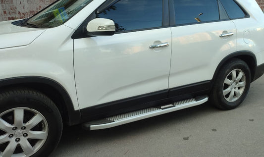 Lateral platforms Mevsim Gray (2 pieces, aluminum) for Kia Sorento II XM 2009-2014 - image 1
