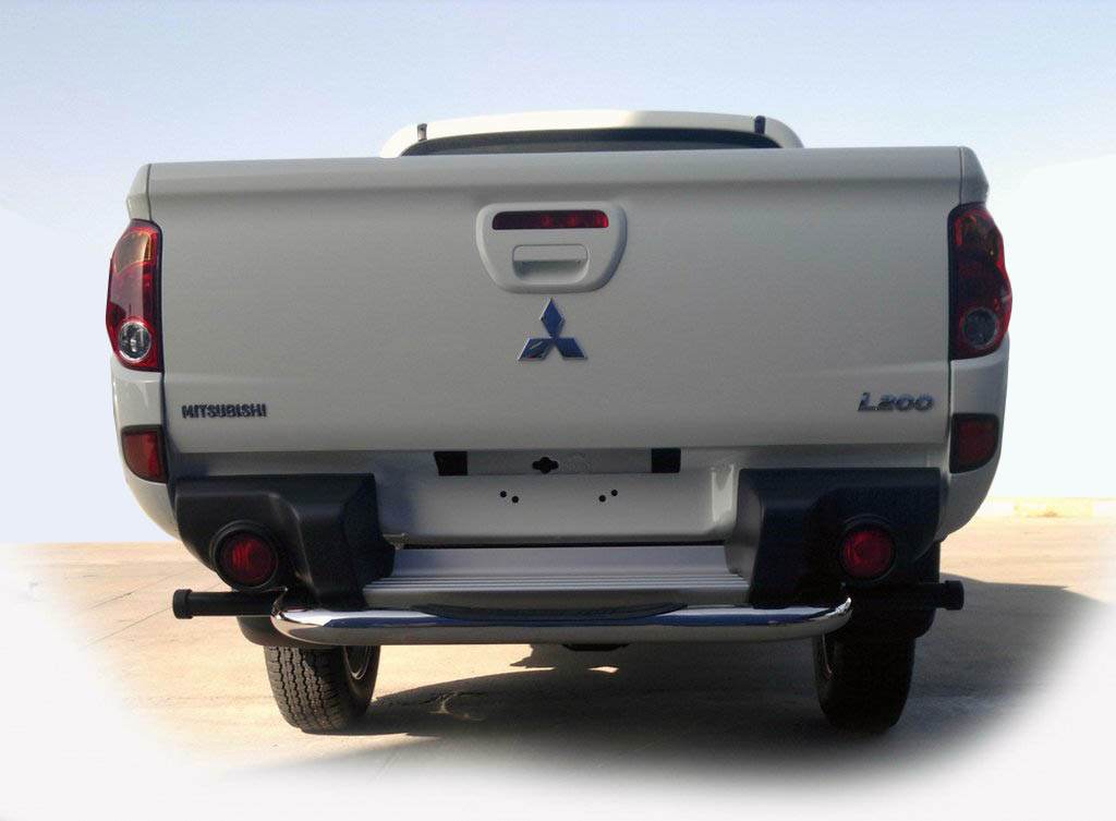 Rear protection AK007 (stainless steel) for Mitsubishi L200 2006-2015 - Reelken Auto