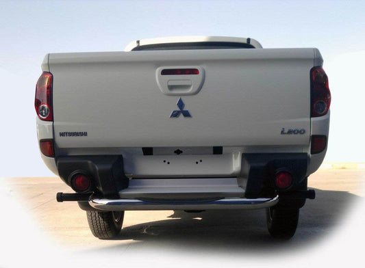 Rear protection AK007 (stainless steel) for Mitsubishi L200 2006-2015 - Reelken Auto