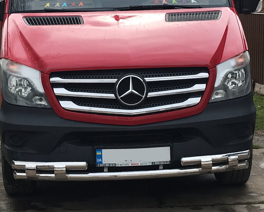 Front lower bar Shark (stainless steel) for Mercedes Sprinter W906 2006-2018 - image 3