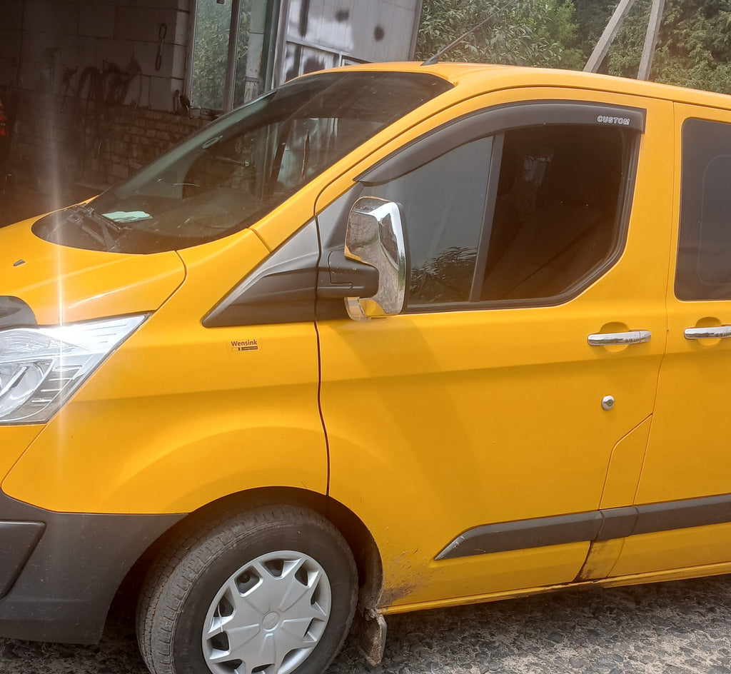 Mirror Covers (2 pcs, Stainless Steel) for Ford Custom 2013-2022 - image 2