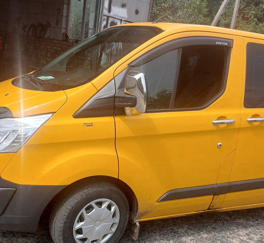 Mirror Covers (2 pcs, Stainless Steel) for Ford Custom 2013-2022 - image 2