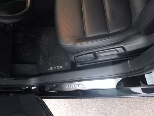 Carmos V2 Stainless Steel Door Sill Protectors (4 pcs) for Volkswagen Jetta 2011-2018 - image 1