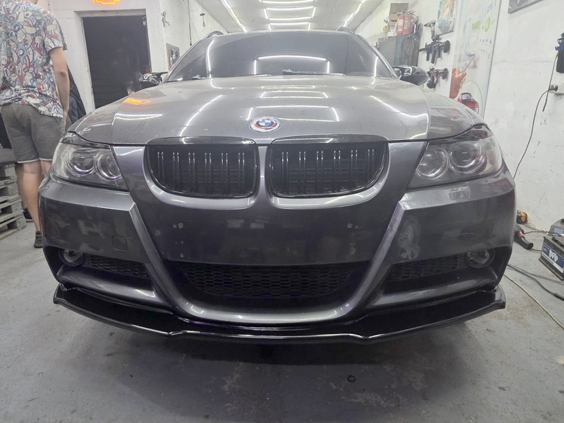 Kidney Grilles M-Look (for E-90/91, 2005-2008, Gloss Black) for BMW 3 Series E90/E91 2005-2011 - image 8