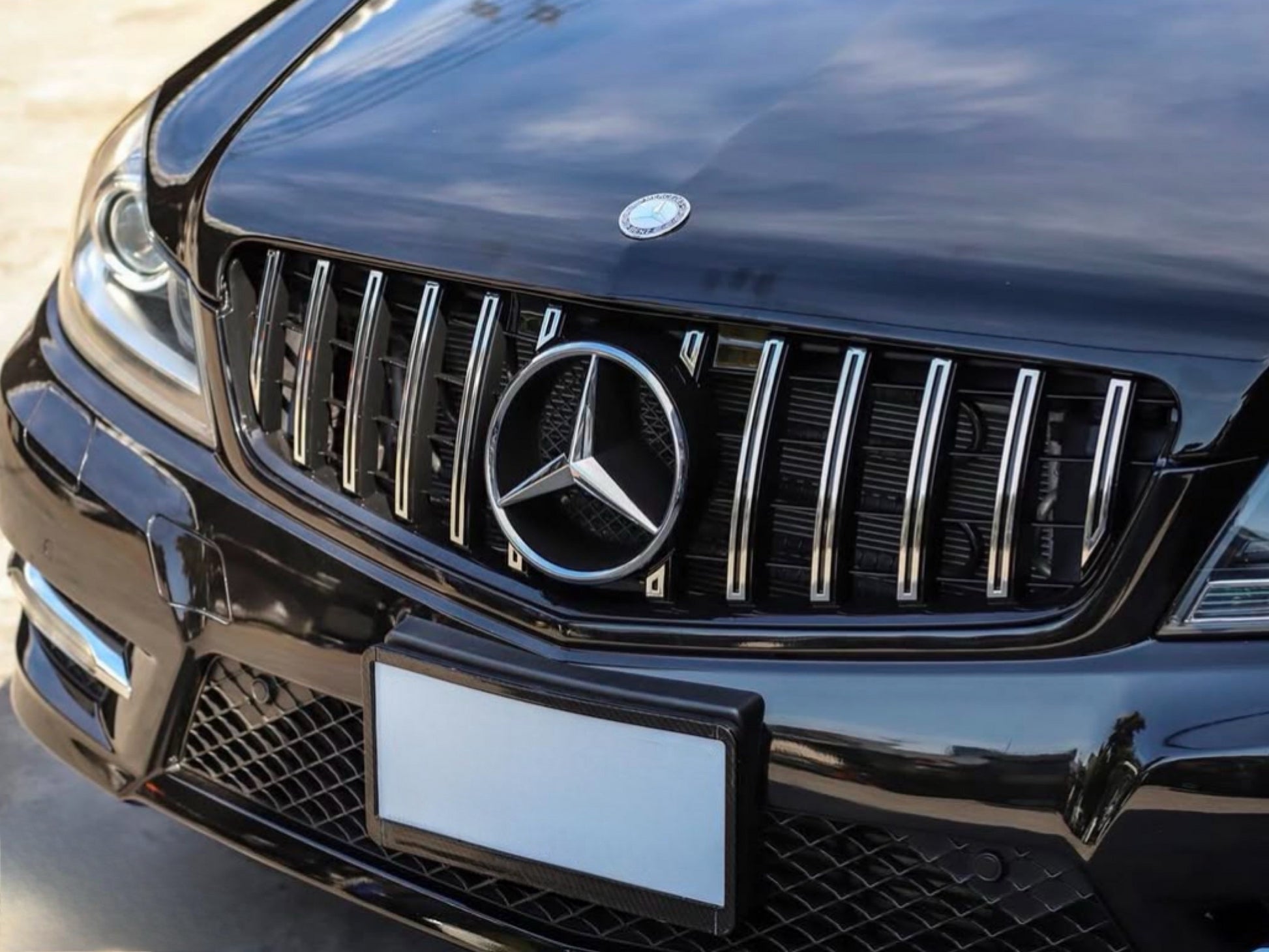 Front Grille GT Panamericana for Mercedes C-class W204 2007-2015 - image 3