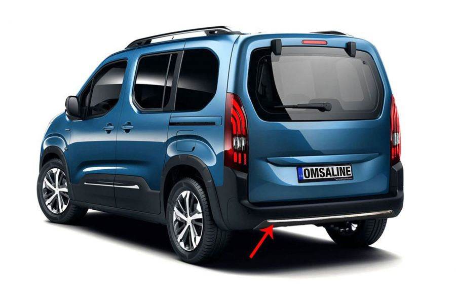 Bumper edge (stainless steel) for Peugeot Partner/Rifter 2019↗ - Reelken Auto