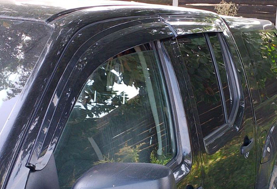 Window Deflectors (4 pcs, Sunplex Sport) for Nissan NP300 1999-2015 - image 1