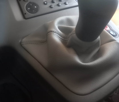 Gearbox cover (leather) (gray) for Renault Kangoo 2008-2020 - Reelken Auto