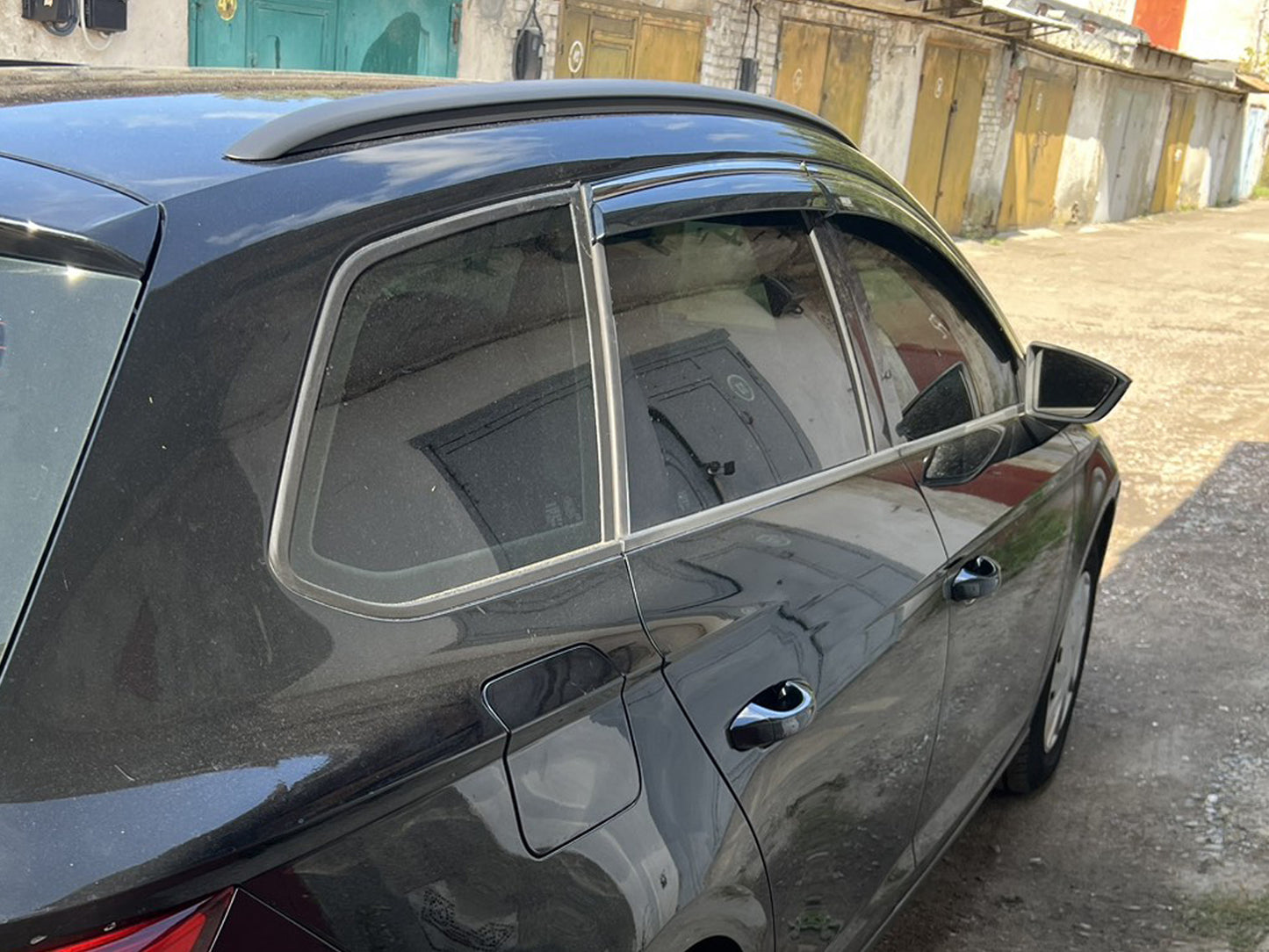 Window deflectors with chrome trim (HB, 4 pcs, Niken) for Seat Leon 2013-2020 - image 3