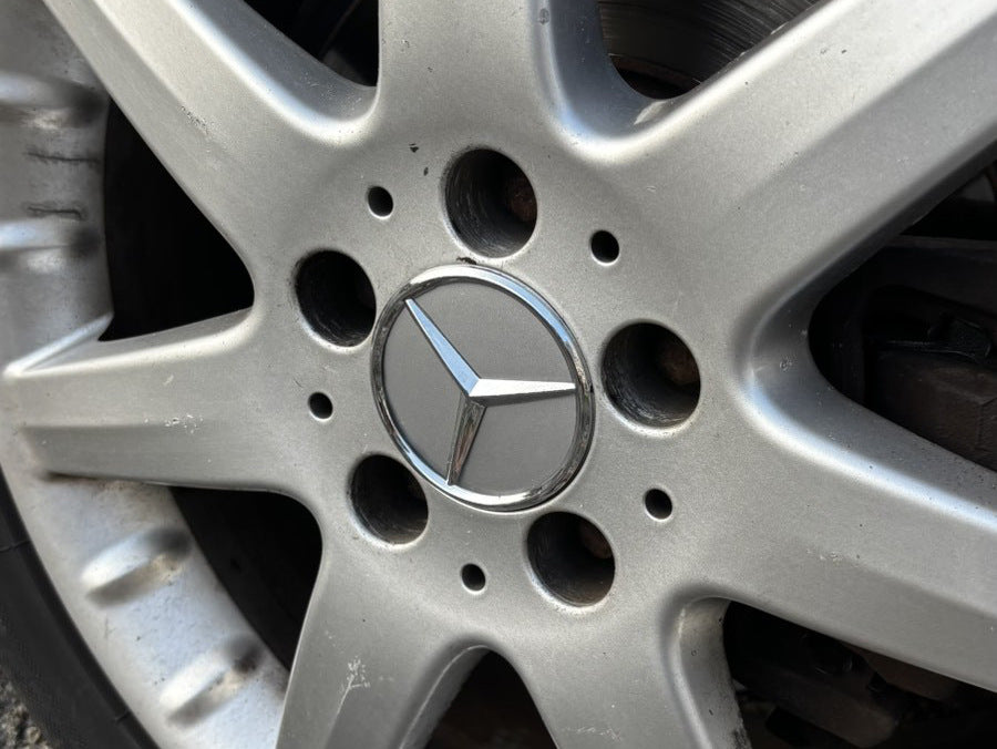 Wheel center caps 70/75 mm with ring (4 pcs, grey) for Mercedes - image 3