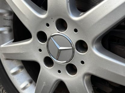 Wheel center caps 70/75 mm with ring (4 pcs, grey) for Mercedes - image 3