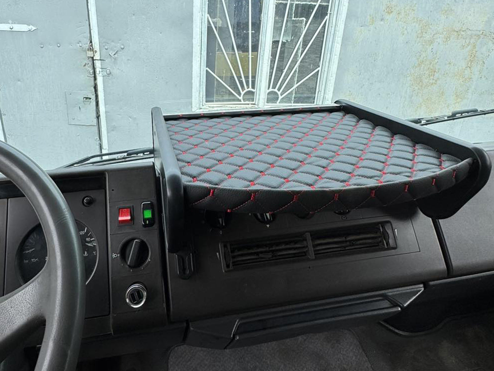 Dashboard Shelf (Black with Red Stitching) for Mercedes T2 (507-814) 1967-1996 - image 8