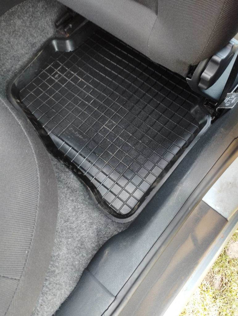 Rubber mats with board (4 pcs, Polytep) for Skoda Fabia 2000-2007 - Reelken Auto